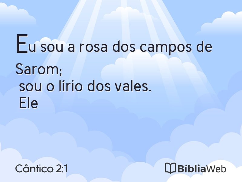 Cântico 2:1 em imagem para compartilhar