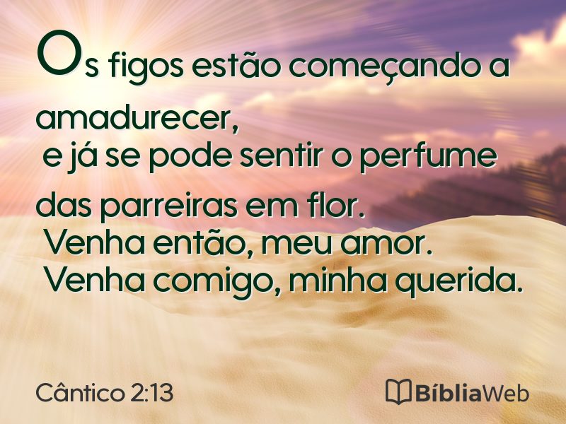 Cântico 2:13 em imagem para compartilhar