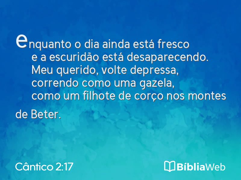 Cântico 2:17 em imagem para compartilhar