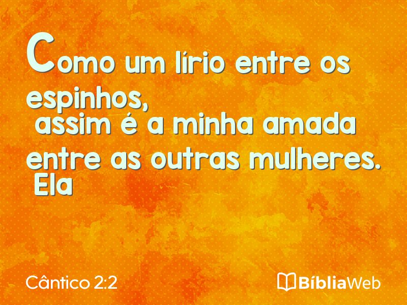 Cântico 2:2 em imagem para compartilhar
