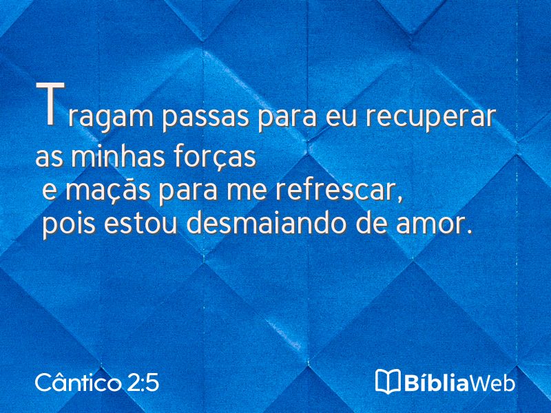 Cântico 2:5 em imagem para compartilhar