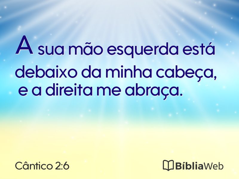 Cântico 2:6 em imagem para compartilhar