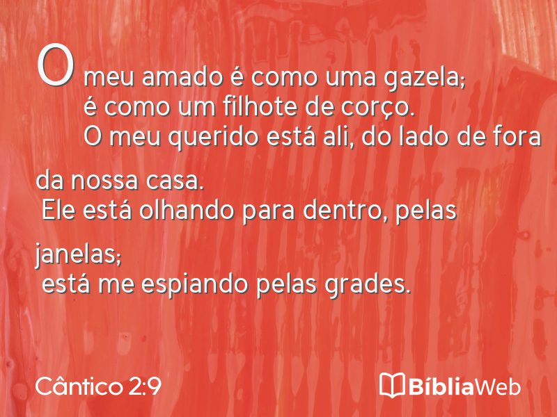 Cântico 2:9 em imagem para compartilhar