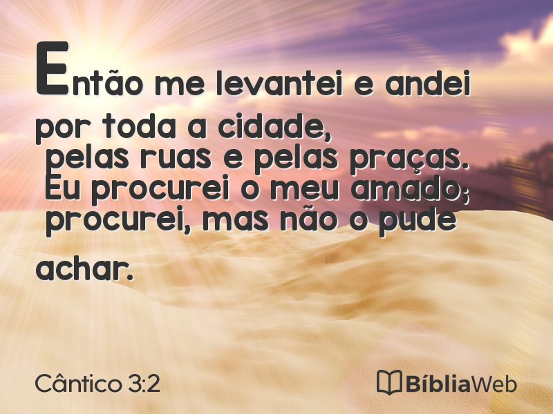 Cântico 3:2 em imagem para compartilhar