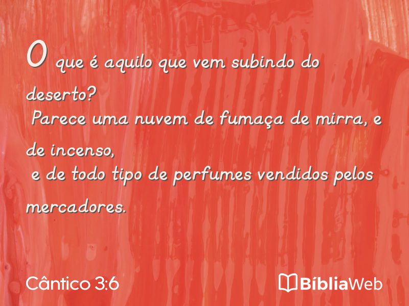 Cântico 3:6 em imagem para compartilhar