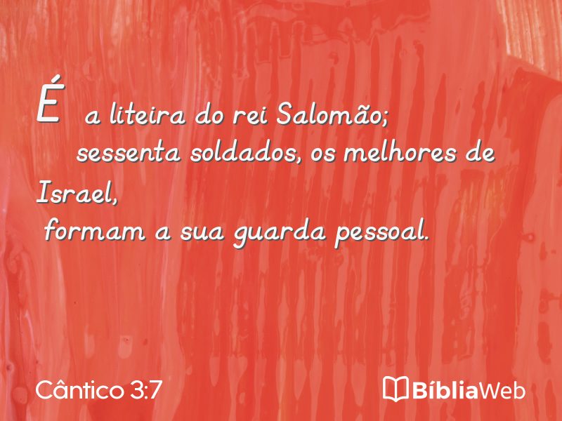 Cântico 3:7 em imagem para compartilhar