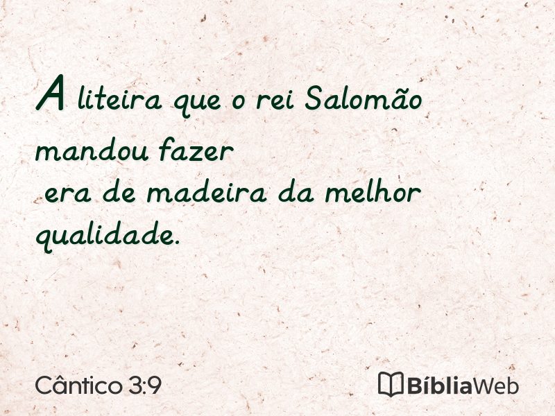 Cântico 3:9 em imagem para compartilhar
