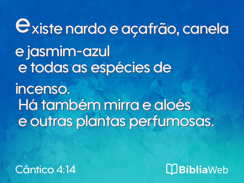 Cântico 4:14 em imagem para compartilhar