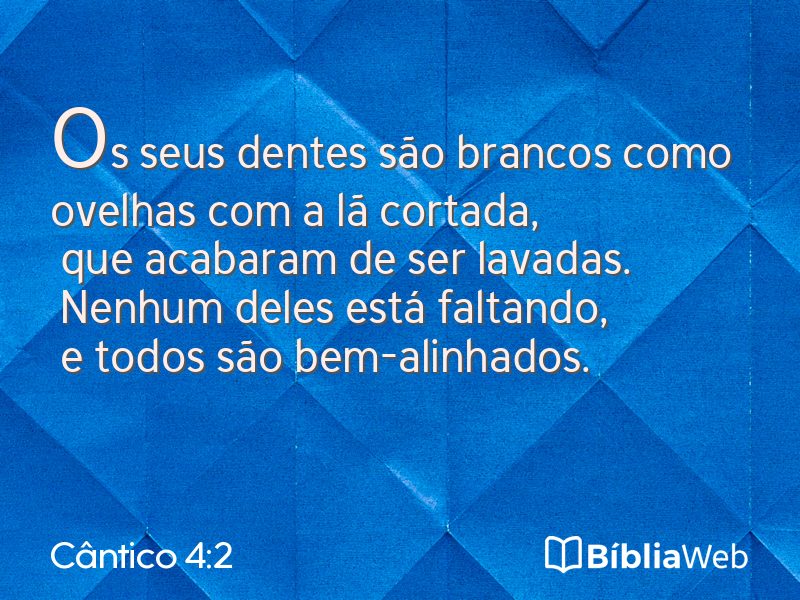Cântico 4:2 em imagem para compartilhar