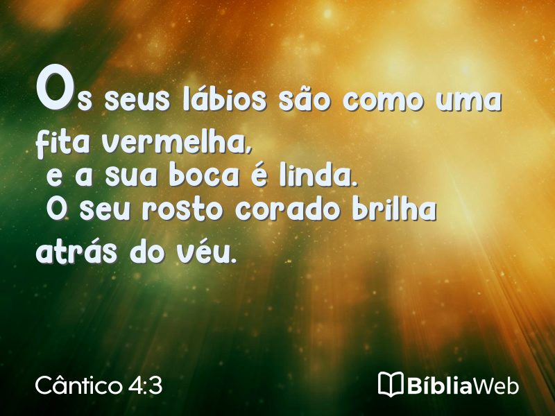 Cântico 4:3 em imagem para compartilhar