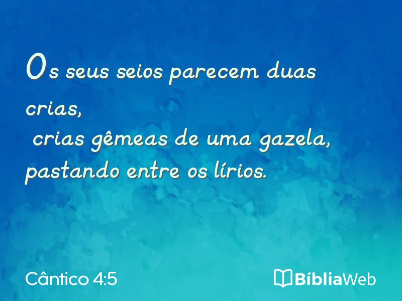 Cântico 4:5 em imagem para compartilhar