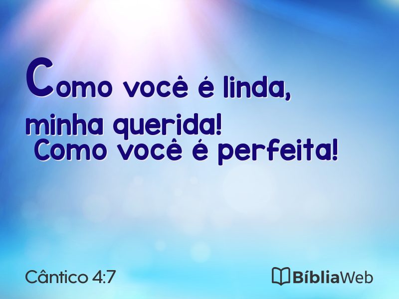 Cântico 4:7 em imagem para compartilhar