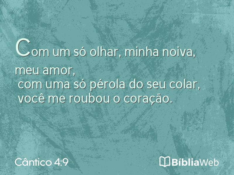 Cântico 4:9 em imagem para compartilhar