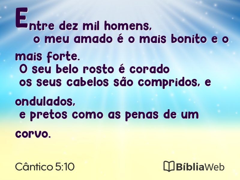 Cântico 5:10 em imagem para compartilhar