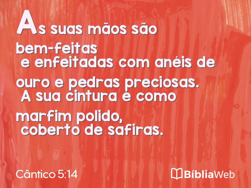 Cântico 5:14 em imagem para compartilhar