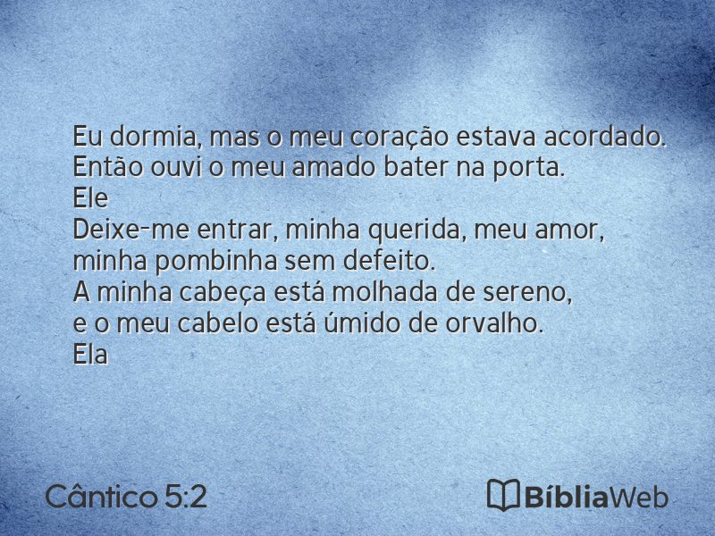 Cântico 5:2 em imagem para compartilhar