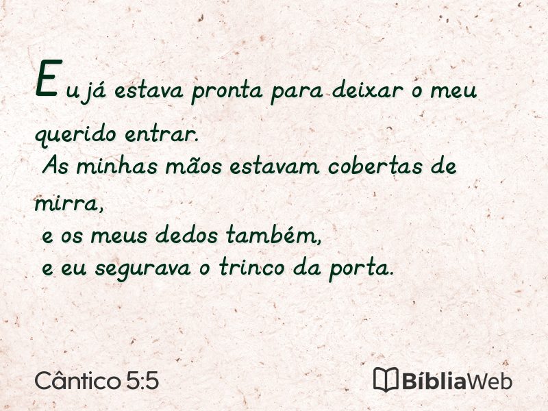 Cântico 5:5 em imagem para compartilhar