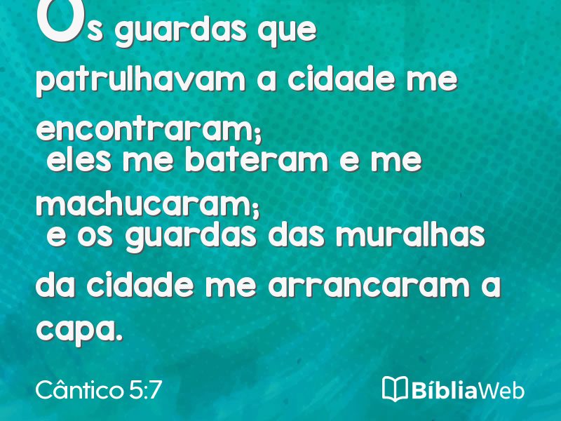 Cântico 5:7 em imagem para compartilhar