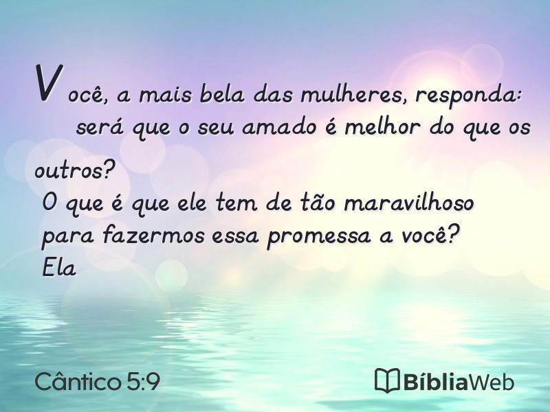 Cântico 5:9 em imagem para compartilhar
