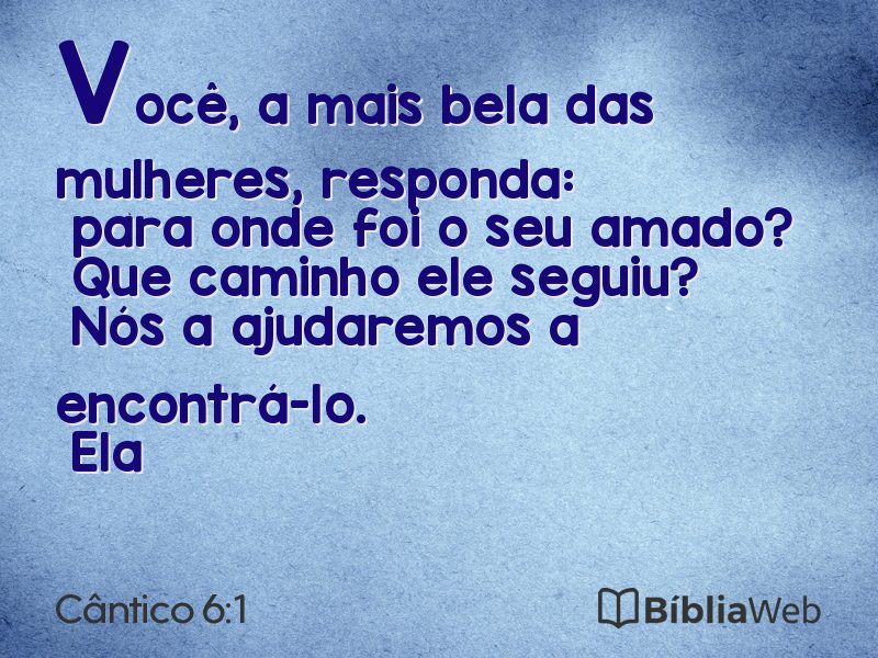 Cântico 6:1 em imagem para compartilhar