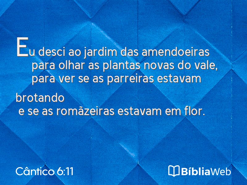 Cântico 6:11 em imagem para compartilhar