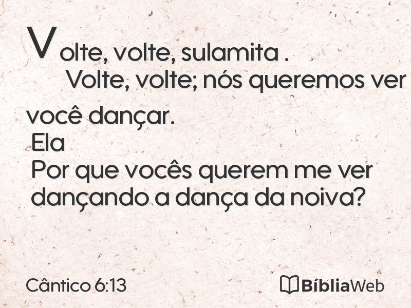 Cântico 6:13 em imagem para compartilhar