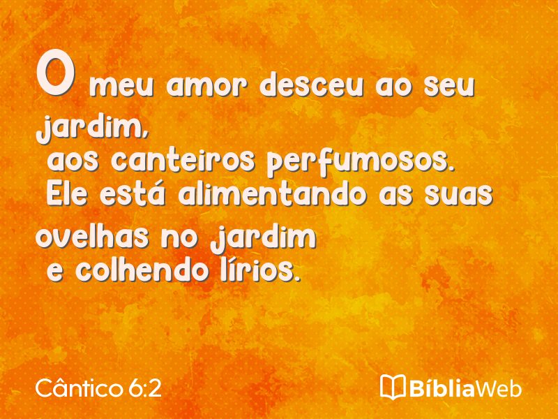 Cântico 6:2 em imagem para compartilhar