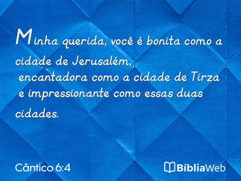 Cântico 6:4 em imagem para compartilhar
