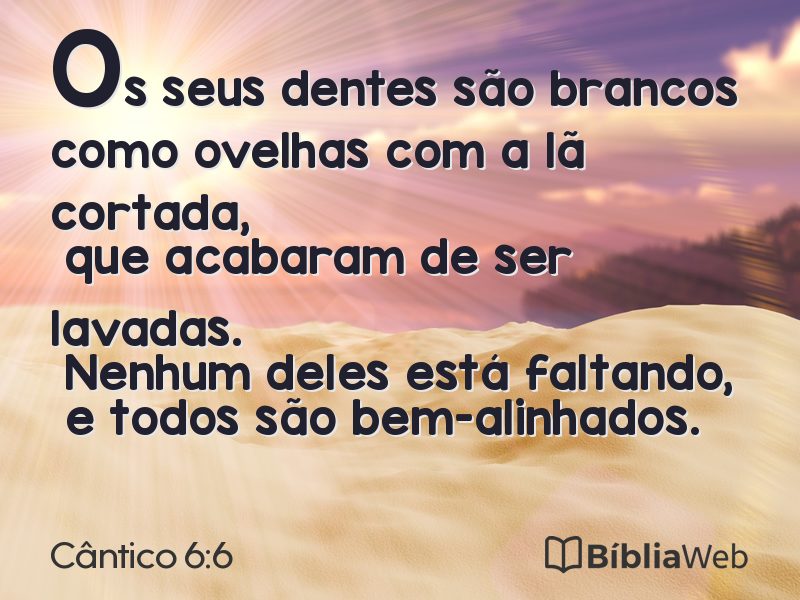 Cântico 6:6 em imagem para compartilhar