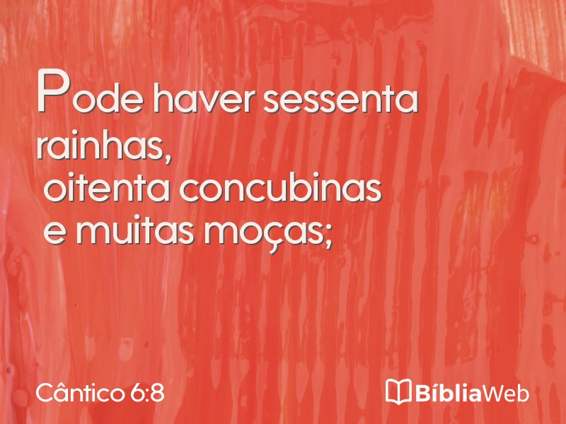 Cântico 6:8 em imagem para compartilhar