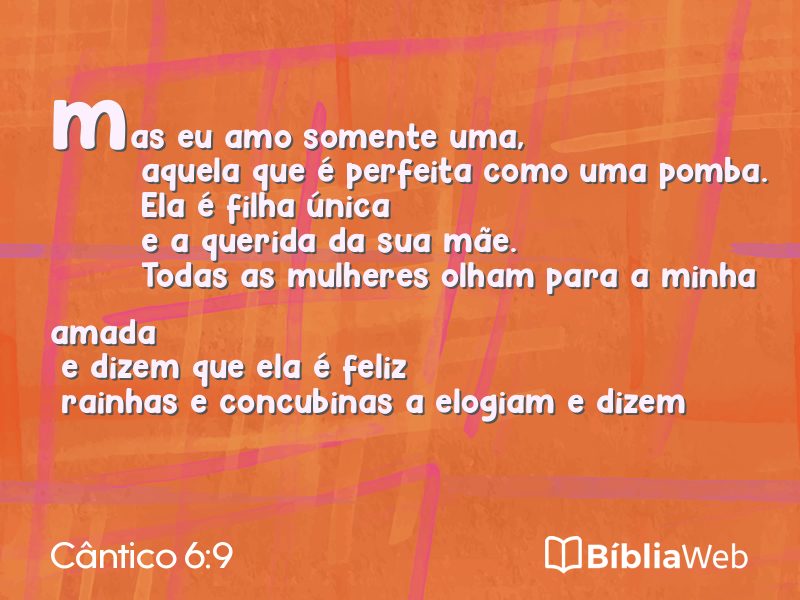 Cântico 6:9 em imagem para compartilhar