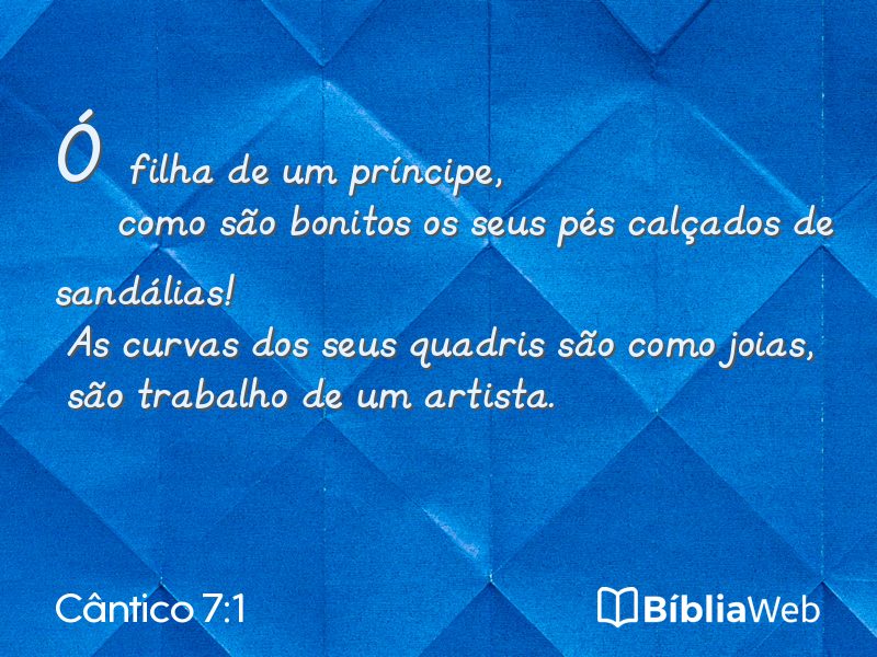 Cântico 7:1 em imagem para compartilhar