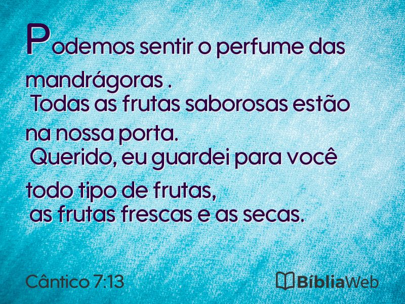 Cântico 7:13 em imagem para compartilhar