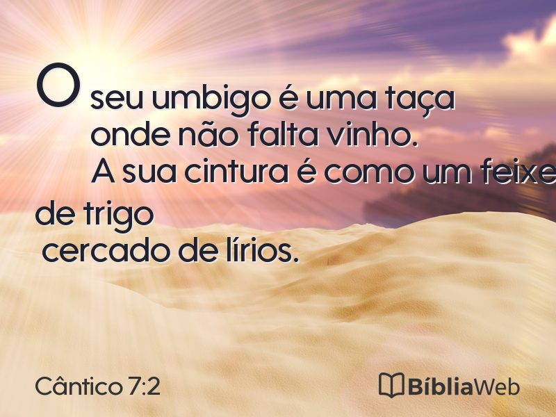 Cântico 7:2 em imagem para compartilhar