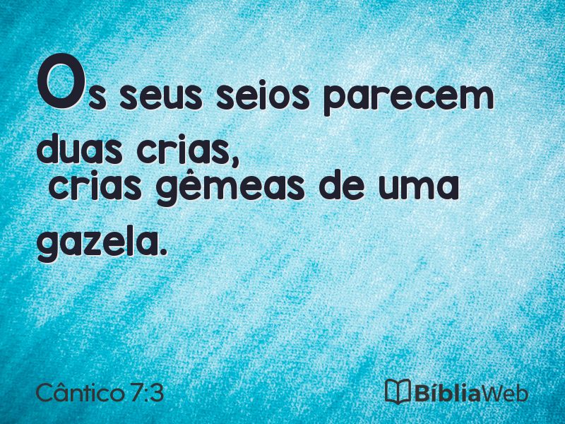Cântico 7:3 em imagem para compartilhar
