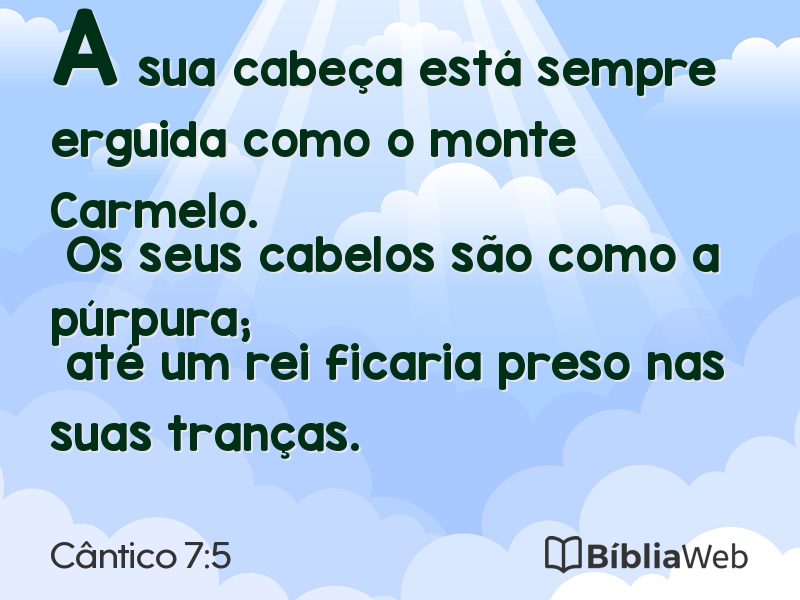 Cântico 7:5 em imagem para compartilhar