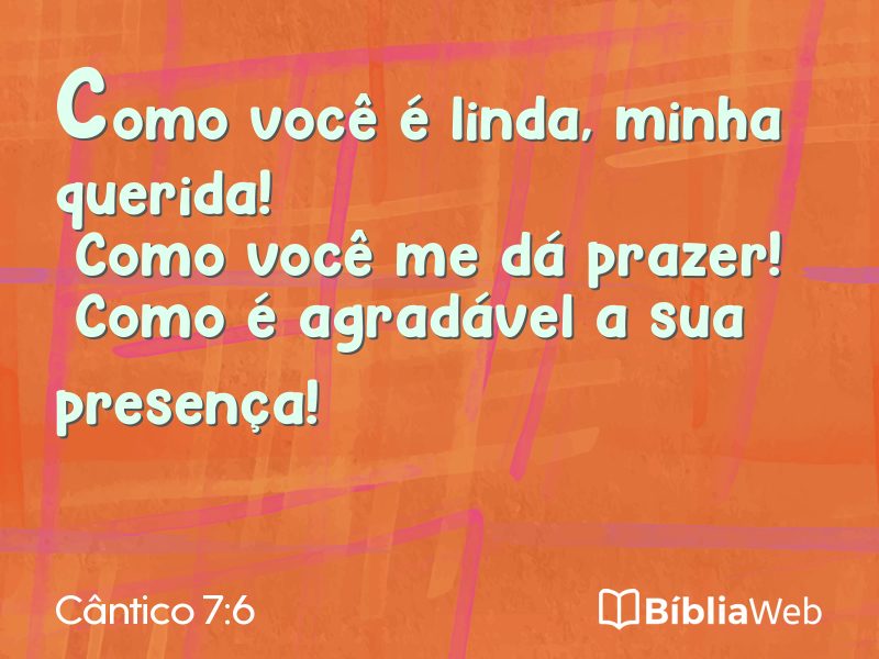 Cântico 7:6 em imagem para compartilhar