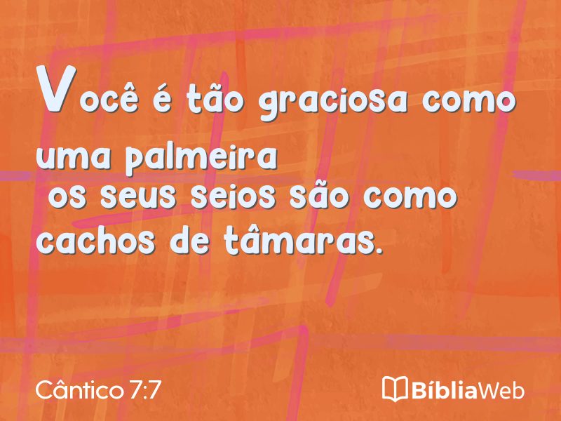Cântico 7:7 em imagem para compartilhar