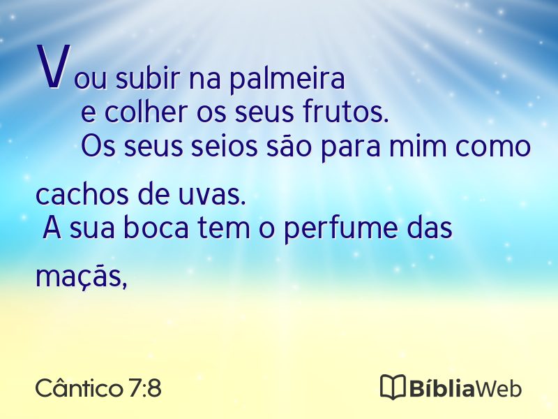 Cântico 7:8 em imagem para compartilhar