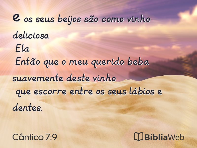 Cântico 7:9 em imagem para compartilhar