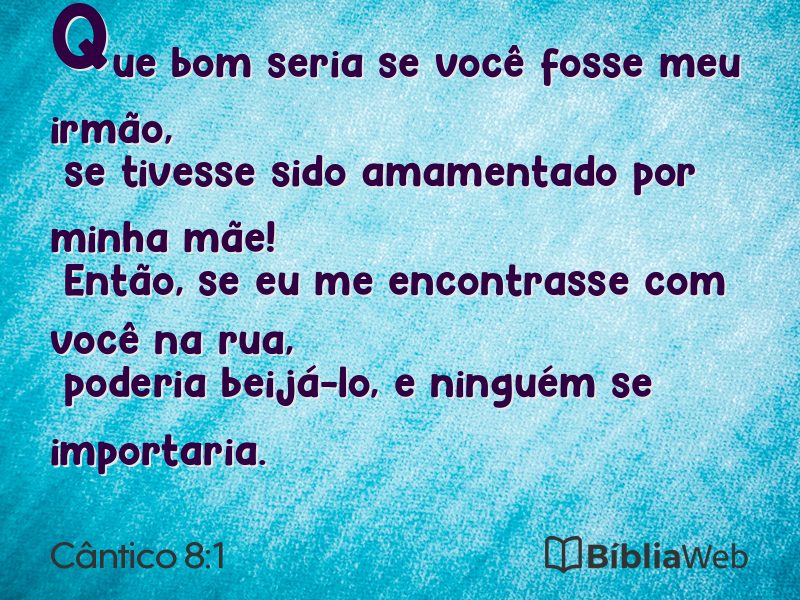 Cântico 8:1 em imagem para compartilhar