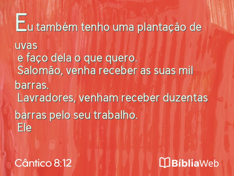 Cântico 8:12 em imagem para compartilhar