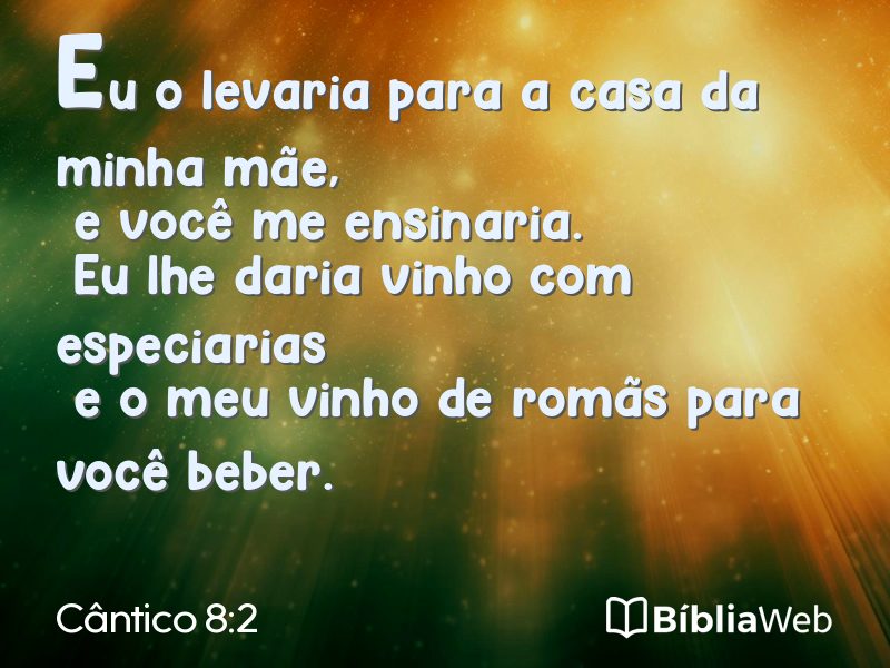 Cântico 8:2 em imagem para compartilhar