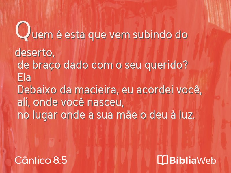 Cântico 8:5 em imagem para compartilhar
