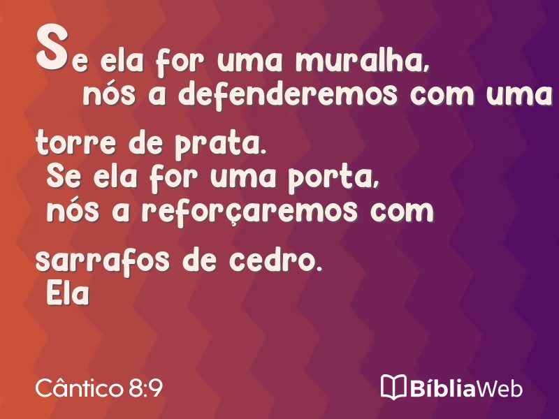 Cântico 8:9 em imagem para compartilhar
