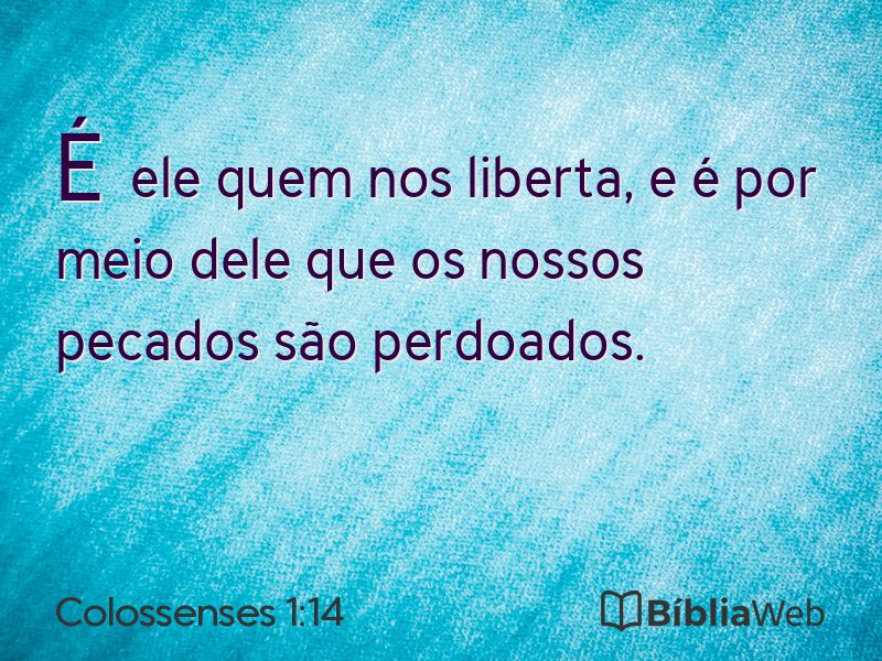 Colossenses 1:14 em imagem para compartilhar