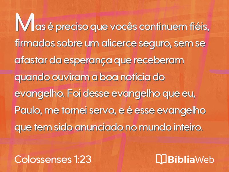 Colossenses 1:23 em imagem para compartilhar