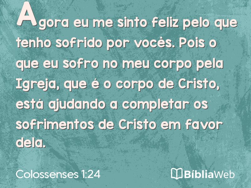 Colossenses 1:24 em imagem para compartilhar