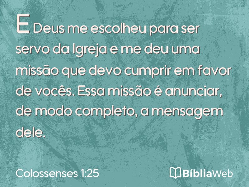Colossenses 1:25 em imagem para compartilhar