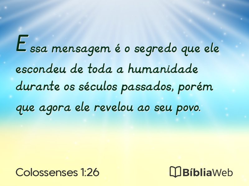 Colossenses 1:26 em imagem para compartilhar